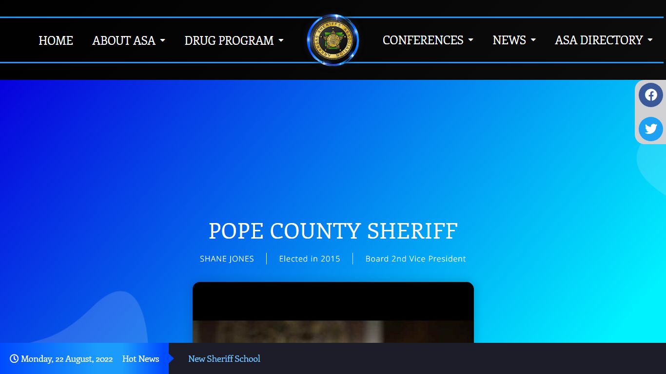 POPE COUNTY SHERIFF – Arkansas Sheriff Association